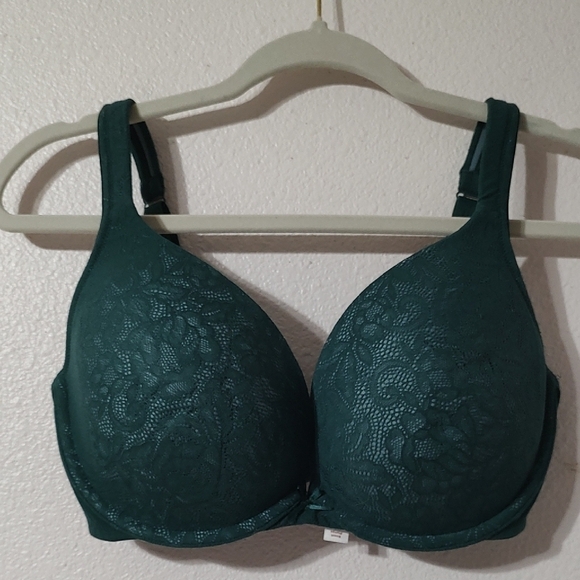 Cacique Other - Cacique Green Lace Wire Bra Size 34F